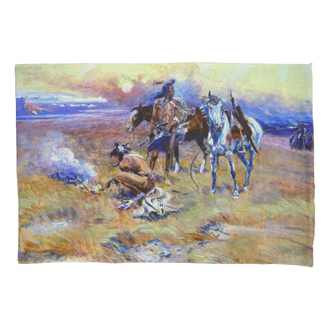 Blackfeet Burning Crow Buffalo Range Charles M Rus (Frente)