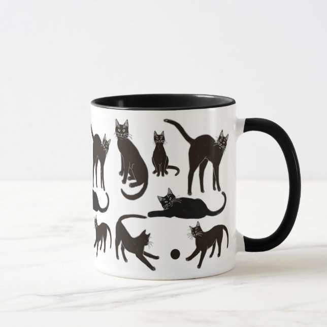 Blackie a caneca da campainha do gato preto (Direita)