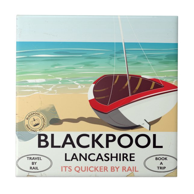 Blackpool, lancashire, poster ferroviário (Frente)