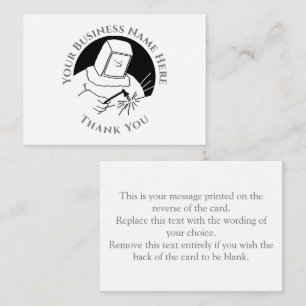 Blacksmith ou Metalworker Obrigado Cartão de Nota