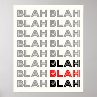 BLAH BLAH Poster