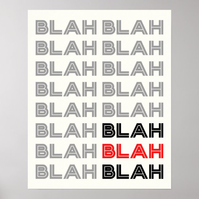 BLAH BLAH Poster (Frente)