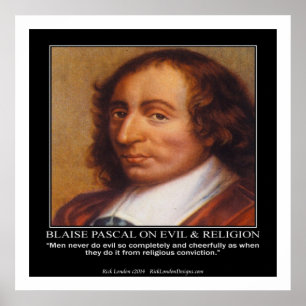 Blaise Pascal e Mau Religiosa Poster