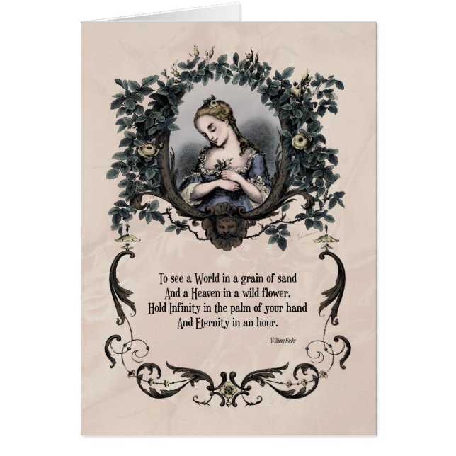 Blake "To See a World" Cartão de Arte Vitoriano (Frente)