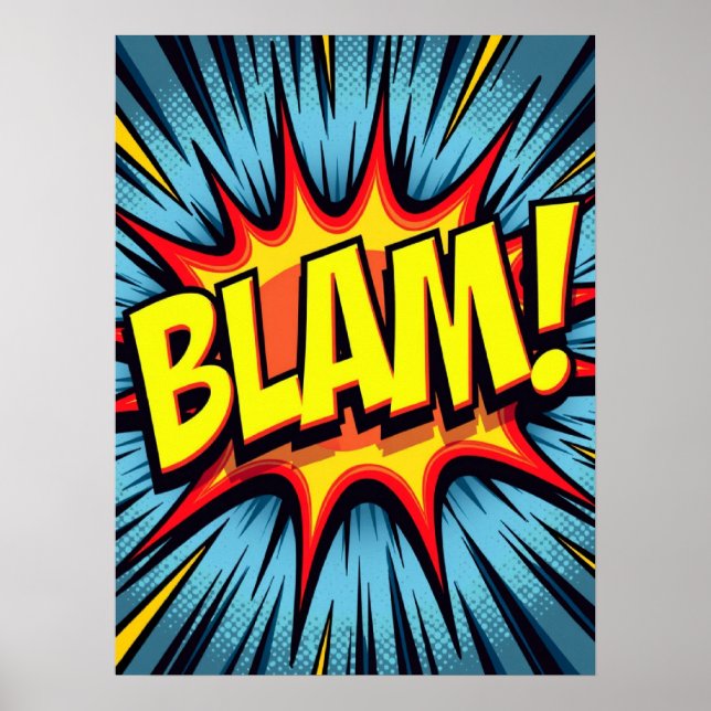 BLAM! Pop Art Quic Poster (Frente)
