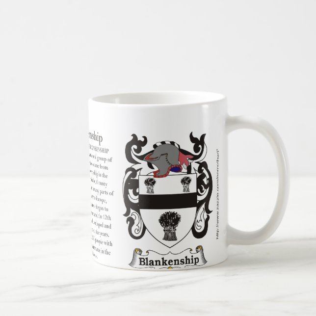 Blankenship, a origem e significado em uma caneca (Direita)