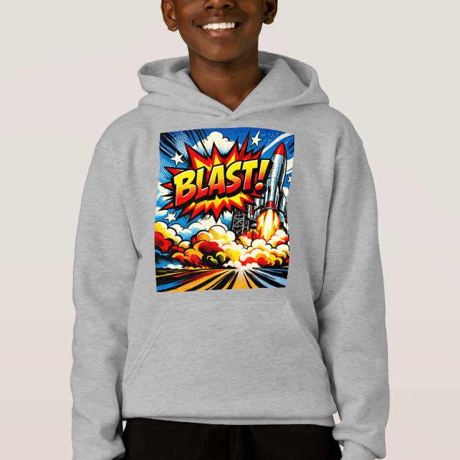 BLAST! Retro Pop Art Rocket Explosion (Frente)