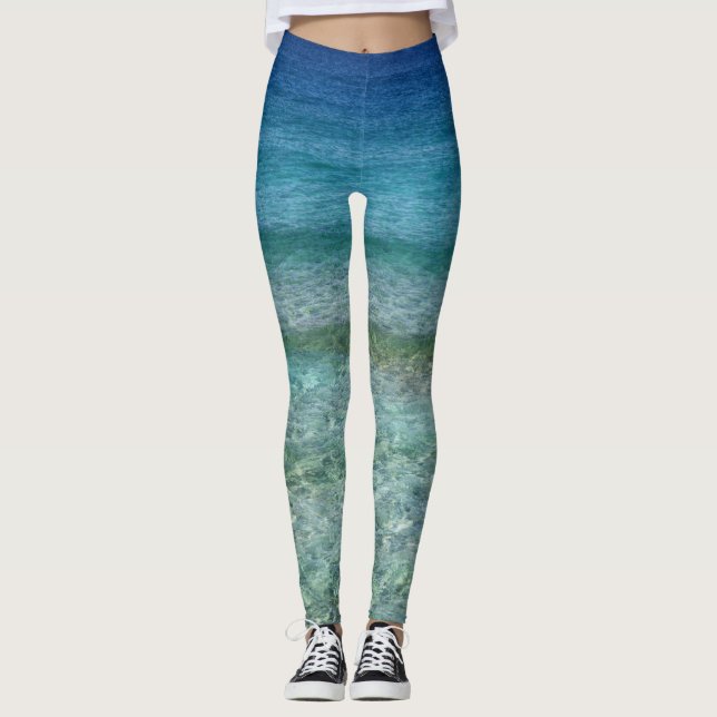 blaue moderne Leggings mit Meer (Frente)