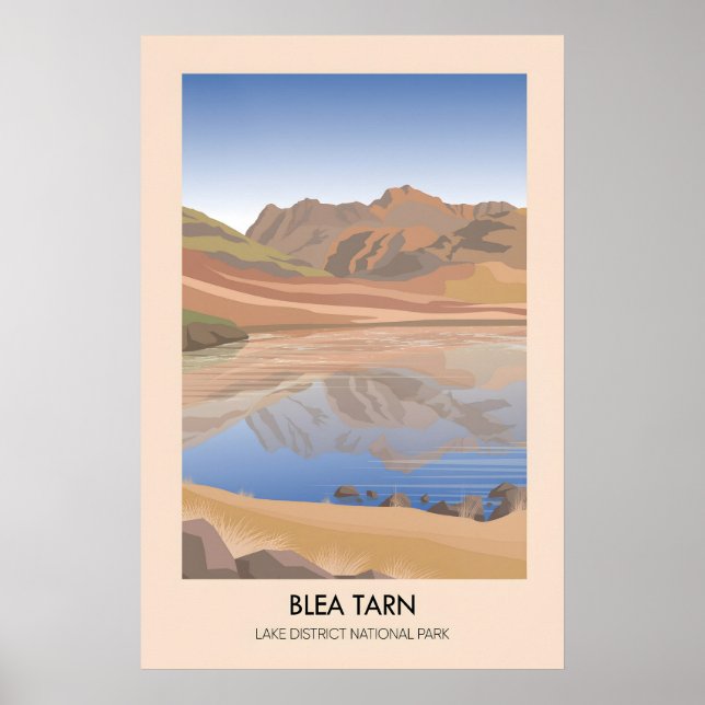Blea Tarn Lake District Travel Poster (Frente)