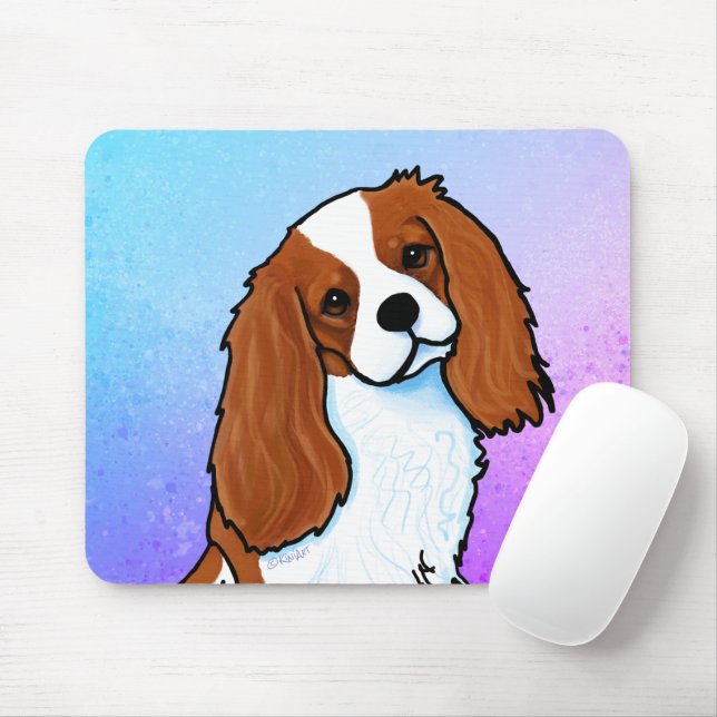 Blenheim Cavalier Spaniel Dog Mousepad (Com mouse)