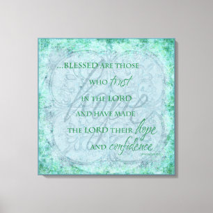 Blessed é aquelas que confiam no senhor Canvas