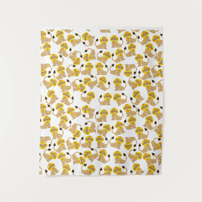 Blinda tapeçaria de leões (Frente)