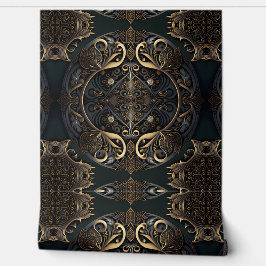 Blindagem Ornamental Gravada a Preto e Dourada Med