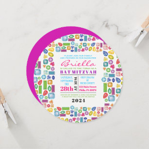 BLING BLING Gemstone Bat Mitzvah Convite