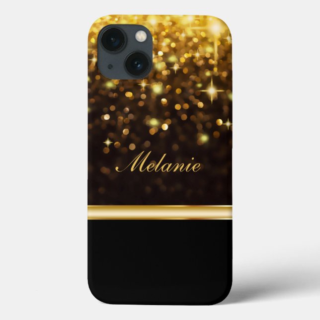 Bling do Monograma do Caso iPad Glitzy (Verso)