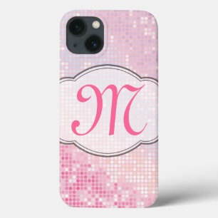 Bling Glitter Girly Pink Glitz Monograma IPAD Caso