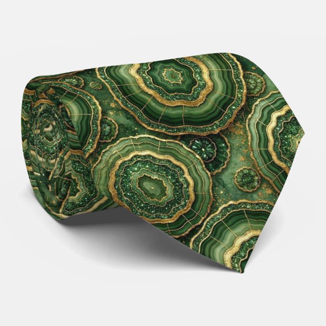 Bling & Sparkle | Floresta Verde Gravata de Geodo  (Rolled)