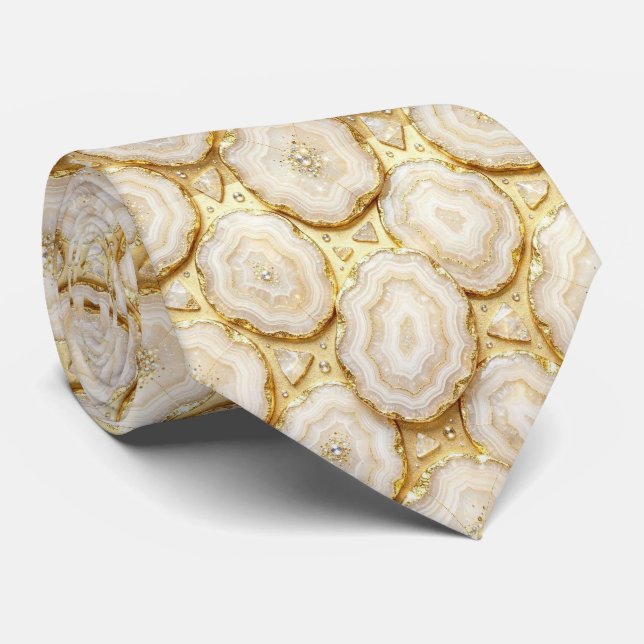 Bling & Sparkle | Gravata de Pescoço em Luxo White (Rolled)