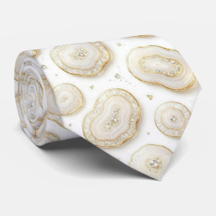 Bling & Sparkle Gravata de Pescoço em Luxo White