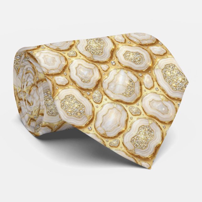 Bling & Sparkle | Gravata de Pescoço em Ouro Branc (Rolled)