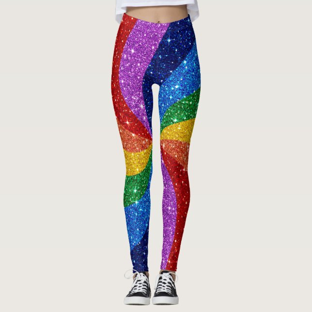 Bling Up Rainbow Pop Fashion Leggings (Frente)