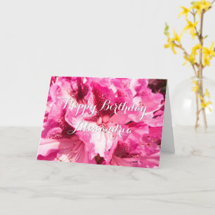 Blisa Floral Rosa - Cartão de Aniversário Personal