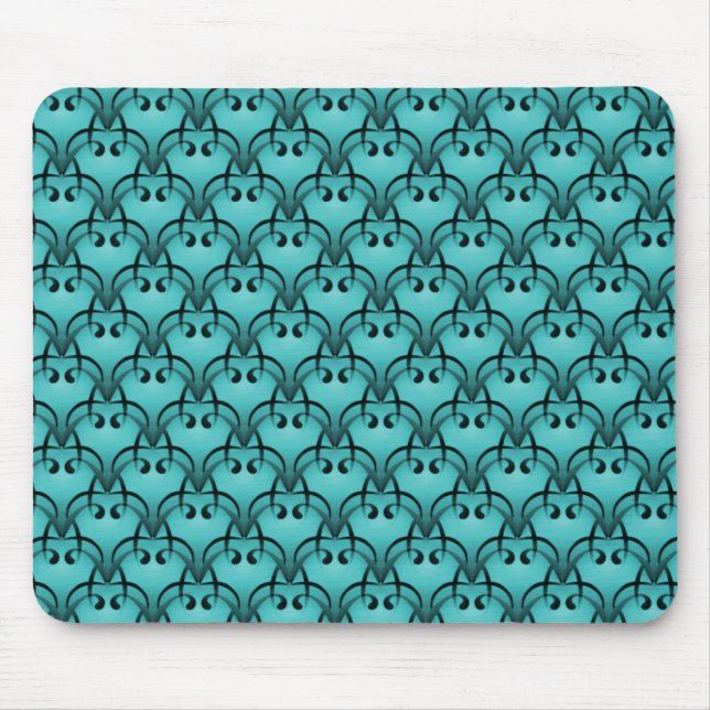 Bliss Mousepad sofisticado de Turquesa Suave (Frente)