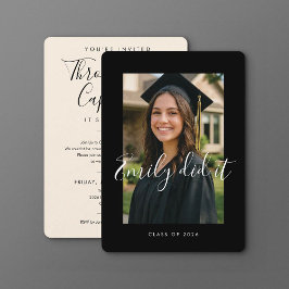 BLK & CREAM 2026 | Convite de Formatura com Foto