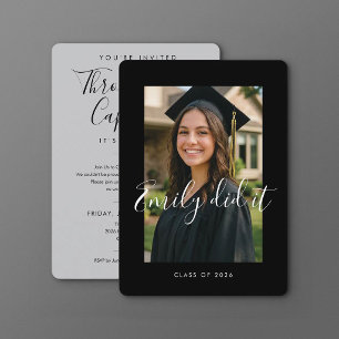 BLK & GRAY 2026 Convite de Formatura com Foto