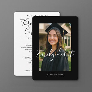 BLK & WHT 2026 Convite de Formatura com Foto