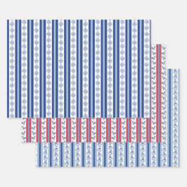 Block Print Botanical Stripes 