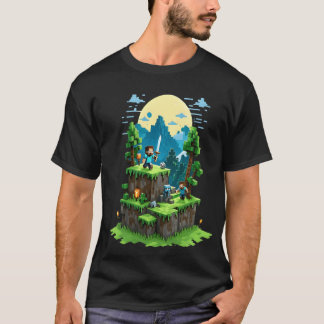 BlockQuest Adventures - Camisa T do jogador de art