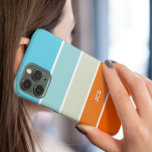 Bloco Cor Verde Laranja Turquesa Moderno<br><div class="desc">Esta capa de telefone simples, mas incrivelmente na moda apresenta blocos de cores azuis, verdes e laranja com suas iniciais (ou outro texto) em uma fonte moderna de blocos brancos. Sinta excelente segurando seu celular na sua mão!</div>