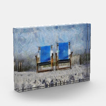 Bloco de acrílicas das cadeiras de praia