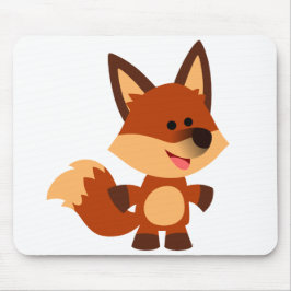 Bloco de Animação Bonito Inocente Fox Mousepad