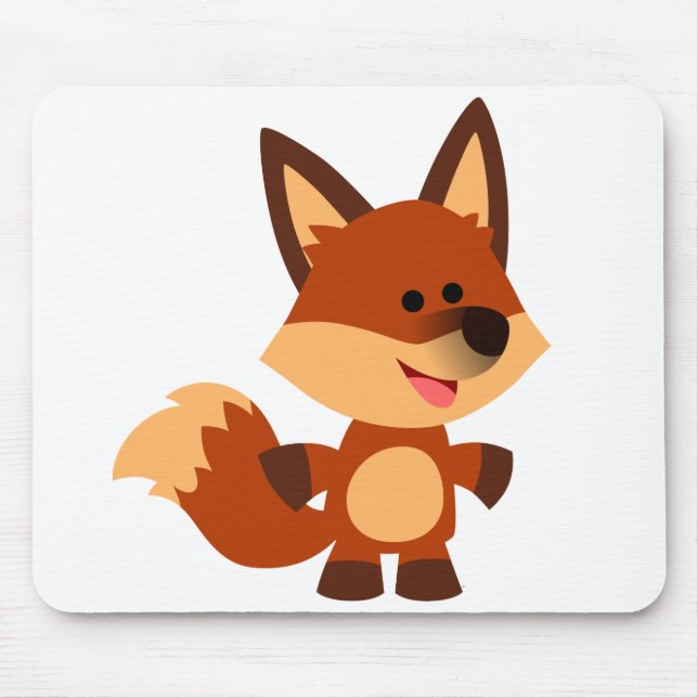 Bloco de Animação Bonito Inocente Fox Mousepad (Frente)
