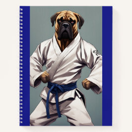 Bloco de anotações karatê bullmastiff