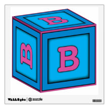 Bloco de Bebê - Parede Decal - Letra B