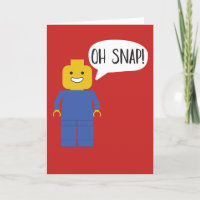 Bloco de Brick Figura Belo Cartão de Aniversário