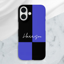 Bloco de Cor em Negrito Azul e Preto Personalizado
