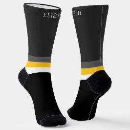 Bloco de Cor Preto Amarelo da Cinza Personalizada