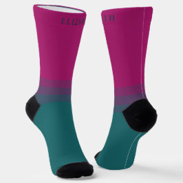 Bloco de Cores Verde Rosa Púrpura Personalizado