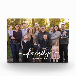 Bloco de Foto com Texto Personalizado para Família