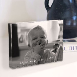 Bloco de Foto Personalizado com Nome Clássico