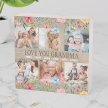 Bloco de Fotografias de Colagem de Nome Personaliz