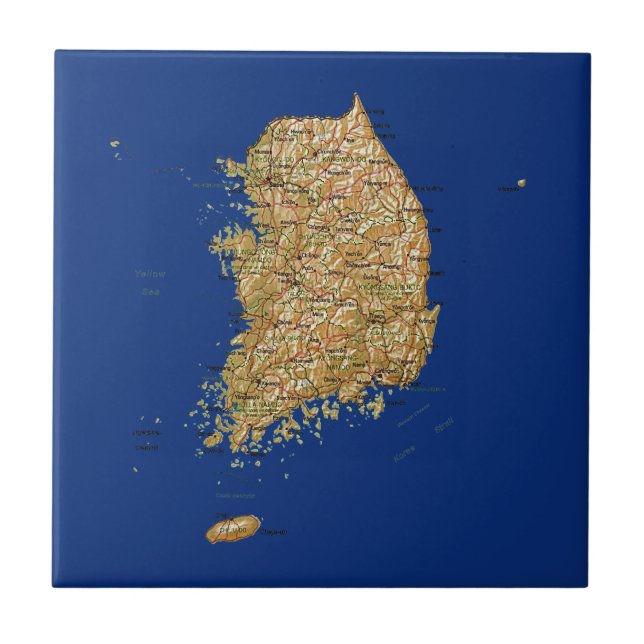 Bloco de Mapa da Coreia do Sul (Frente)