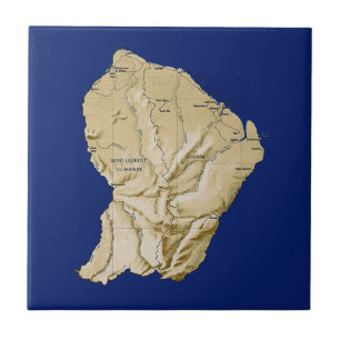 Bloco de Mapa da Guiana Francesa