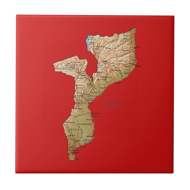 Bloco de Mapa de Moçambique (Frente)