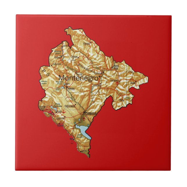 Bloco de Mapa de Montenegro (Frente)