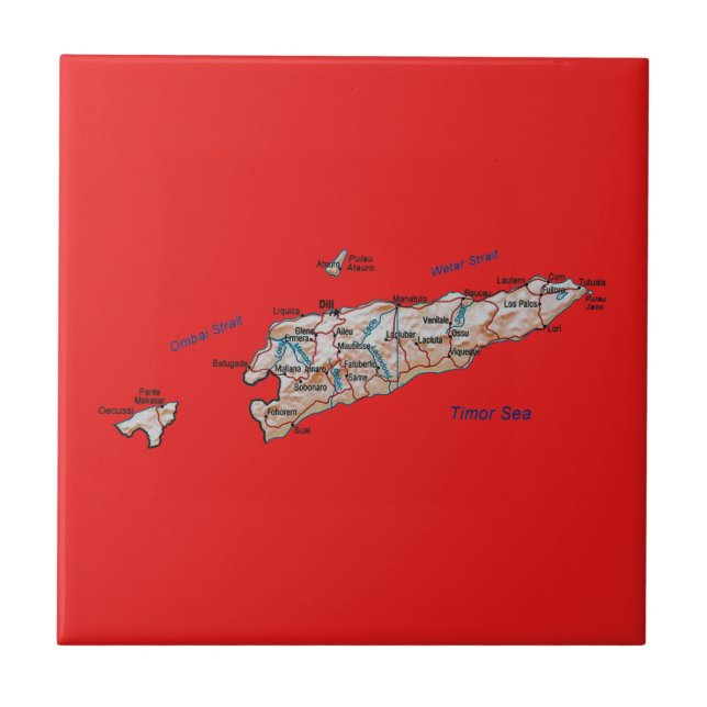Bloco de Mapa de Timor-Leste (Frente)